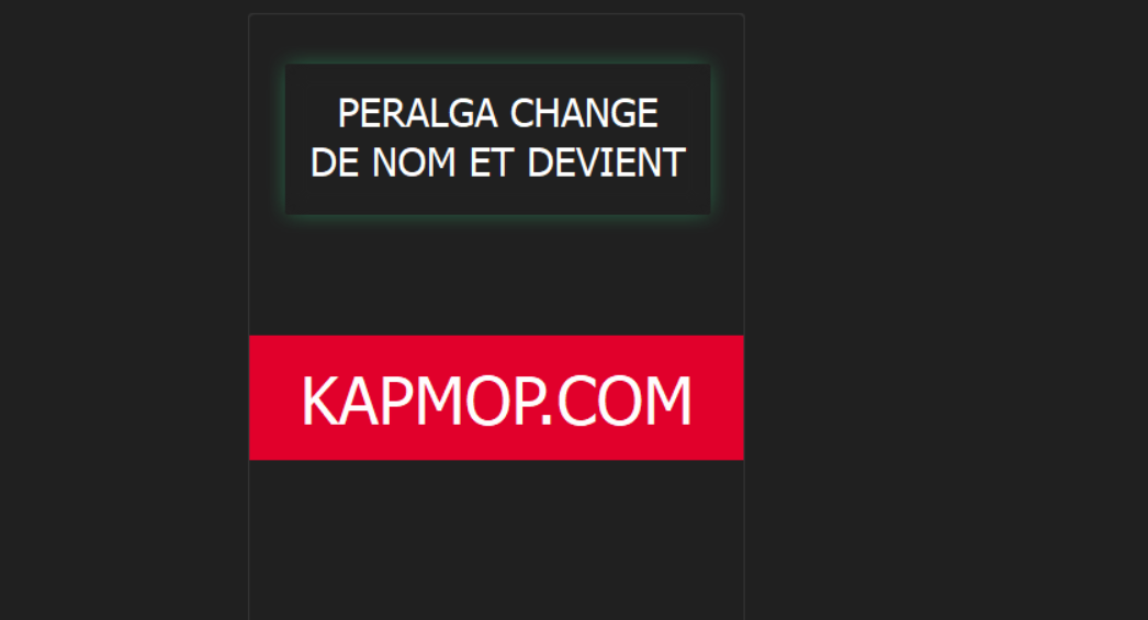 En 2022, peralga change de nom et devient kpmop.com. peralga