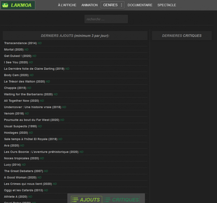 Lakmoa, site de streaming Fr Film et séries TV Avis 2022 lakmoa