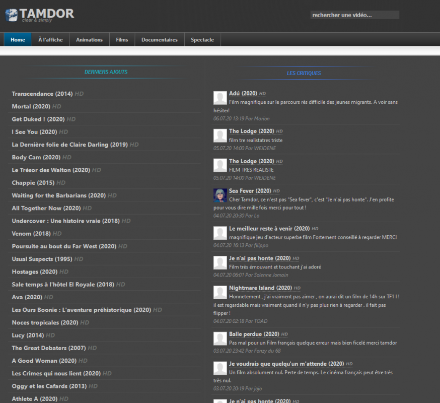 Tamdor trouver votre site facile film gratuit sans série en 2022 tamdor