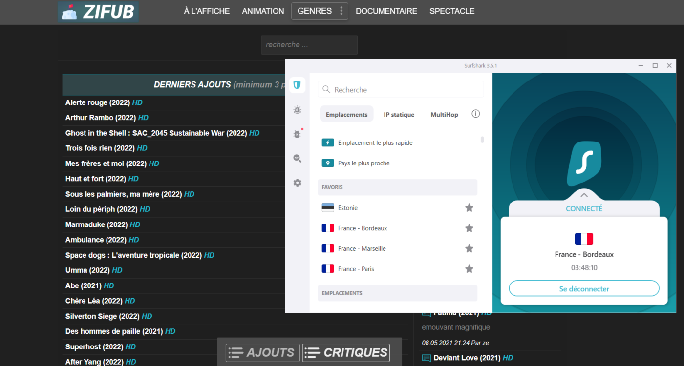 Site de streaming de films Zifub, tout ce que vous devez savoir 2022 vpn zipub