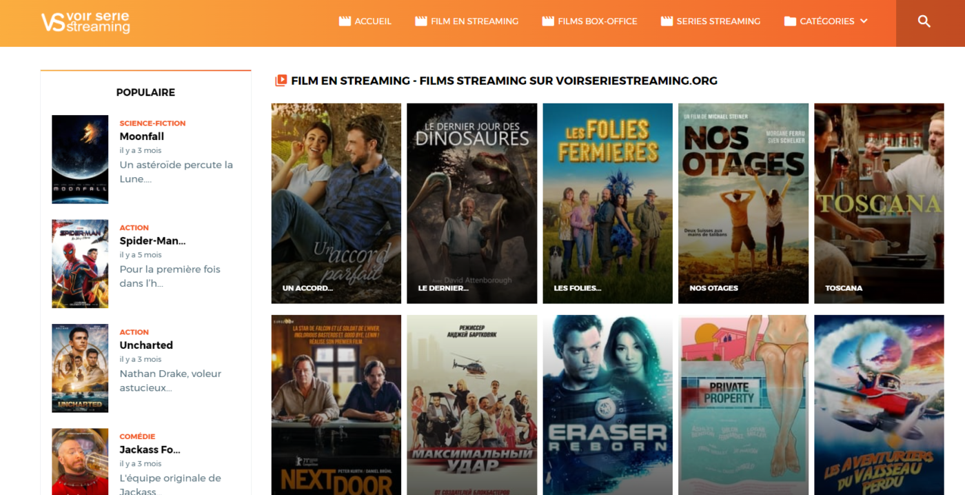 Voirseriestreaming : l'actualité de la nouvelle adresse et de ces alternatives en 2022 📺 vidéo en continu